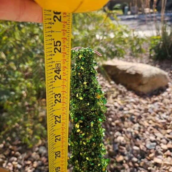 3 Piece Green Glitter Christmas Trees Entryway Decor Seasonal - Picture 5 of 7